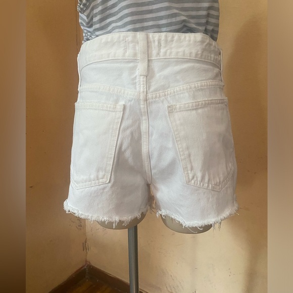 Madewell White High Waist Shorts Crisp Denim Style - Picture 5 of 14